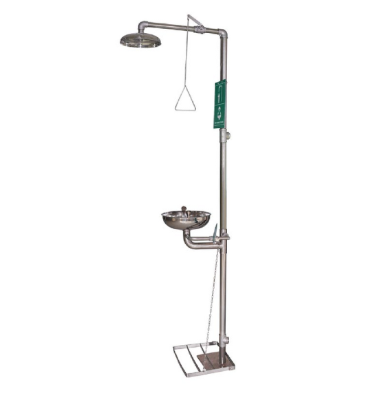 Simex emergency shower and eye wash with triple control stainless steel Simex 12028