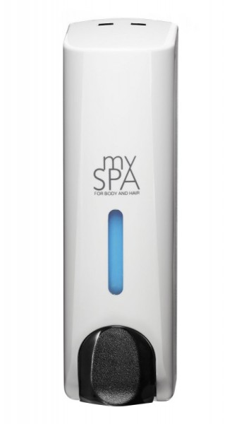 mySpa 2-in-1 shower gel and shampoo dispenser - a fast an flexible user experience - White Hyprom SA 0350-010