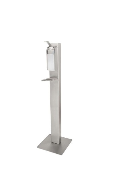 B-Stock Hygienic station of stainless steel+dispenser with arm lever+1L. bottle and drip tray