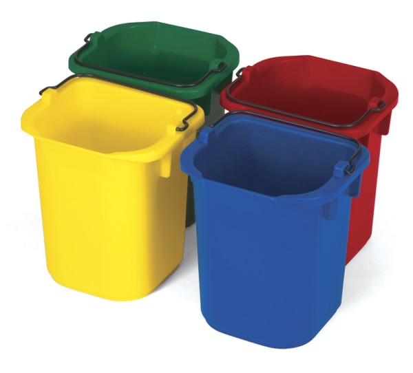 Cleaning bucket set 5 litres, Rubbermaid green, red, blue, yellow Rubbermaid  VB 000983