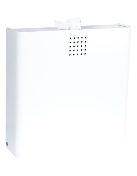 Proox® ONE snow fall SF-400 Hygiene Abfallbehälter + integriertem Hygienebeutelspender weiß beschichtet RAL Wandmontage Damen Hygiene Toilette 