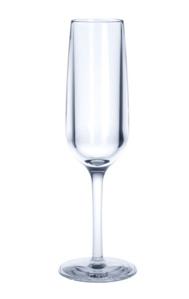 Wieder verwendbares Champagnerglas 0,1l aus Kunststoff Glas Alkohol Champagner Gastronomie Getränk Party trinken