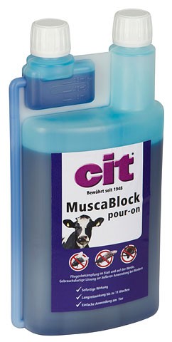 Cit Muska-Block 1L pour on gebrauchsfertige Lösung zur äußeren Anwendung bei Rindern Cit 15443