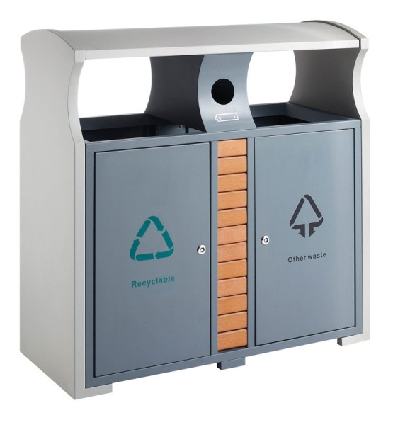 Abfallbehälter für Abfalltrennung draußen   31650446