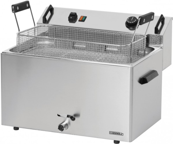 Casselin pastries deep fat fryer 16l in stainless steel with safety thermostat Casselin  CFB16