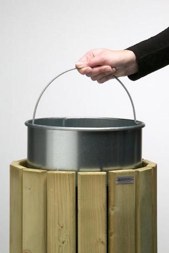 Rossignol galvanised inner bucket 20L from steel for waste container Eden Rossignol 56780