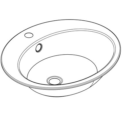 Franke oval undermount basin RNDH451-O for inlay mounting Franke GmbH RNDH451-O,RNDX451-O