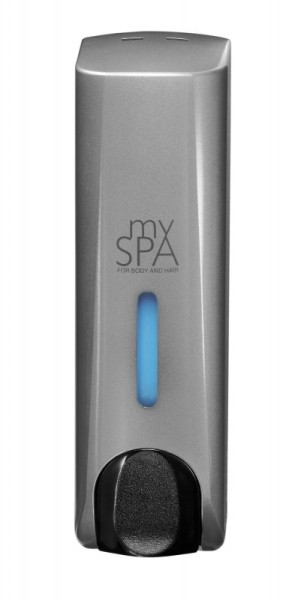 mySpa 2-in 1 Duschgel und Shampoo Spender - einfache und angenehme Bedienbarkeit - Silver Hyprom SA 0350-011