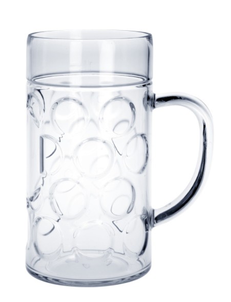 Beer mug 1l SAN Crystal clear of plastic dishwasher safe and food safe Schorm GmbH  9058