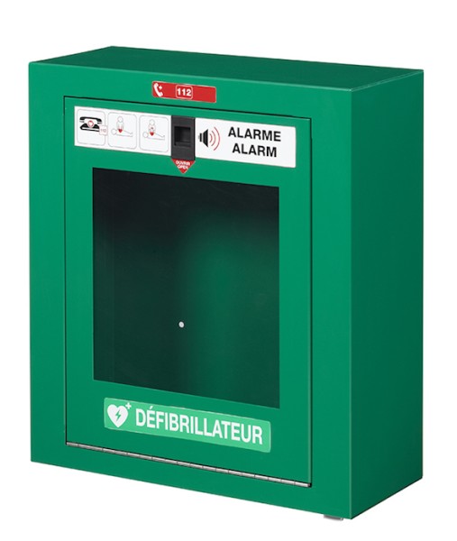 Rossignol Clinix defibrillatorbox made of steel with front opening and 100 dB alarm Rossignol 50410