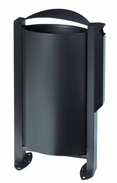 Rossignol Arkea free standing trash can 60 liter made of steel with ashtray 3L Rossignol 56525,56528,56529,56250