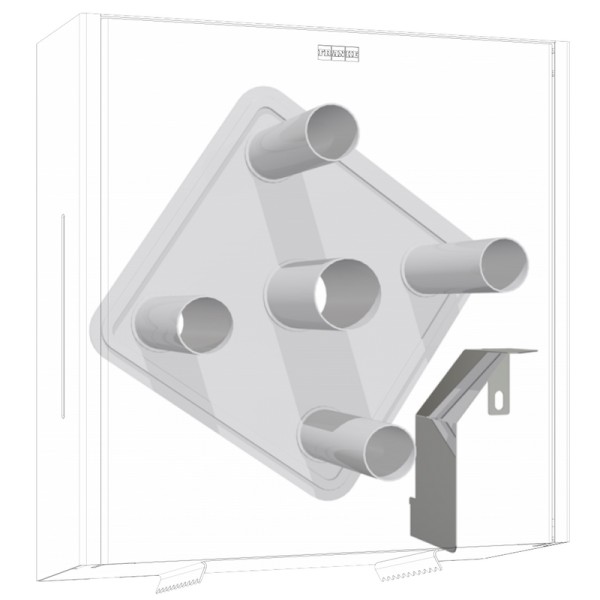 EXOS. Umrüstung von WC-Grossrollenhalter auf WC-Vierfachrollenhalter von Franke