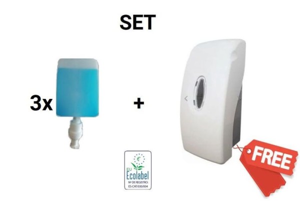 Free wall soap dispenser when buying 3 soap cartridges from Proandre