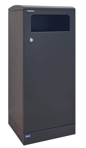 Abfallbehälter für Außenbereich aus Stahl Anthrazit 1x100 L BICA 711