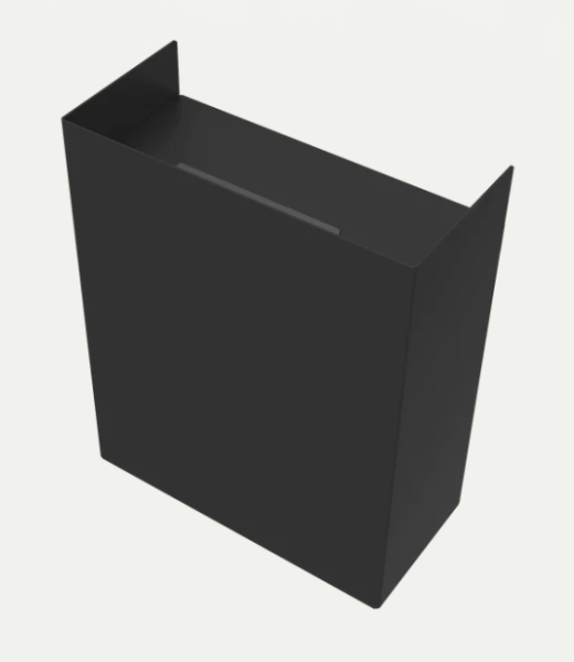 Wall-mounted compact aluminium waste bin 12 litre black 210201