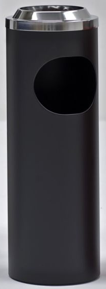 Graepel G-Line Pro BORMIO indoor ashtray made of black painted chrome steel 1.4016 G-line Pro K00031912