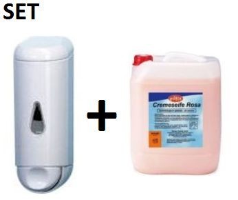 SET Marplast mini soap dispenser 0,17L and skin-friendly cream soap rose 5L Marplast S.p.A. A58311WIN,pgk5