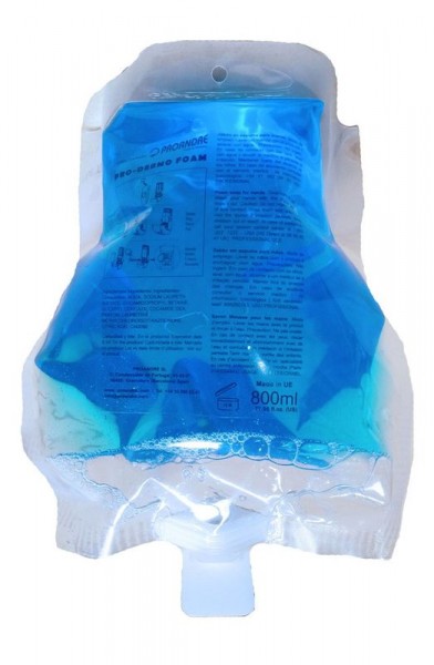 800ml / 1500 doses refill soap cartridge from Proandre with Ecolabel