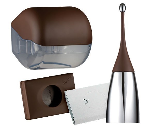 Set from Marplast made of Soft Touch plastic Colored Edition in brown MP 584-654-619 Marplast S.p.A.  584,654,619