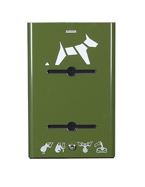 Hygeca Hundekotbeutelspender aus Stahl zur Wandmontage in 5 Farben von Rossignol