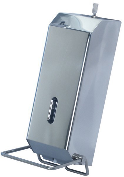 Marplast soap dispenser chrome steel MP736 1,2 liter with window Marplast S.p.A. 736