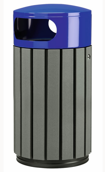 Zeno waste bin to set up or fasten with inner container made of galvanized steel from Rossignol