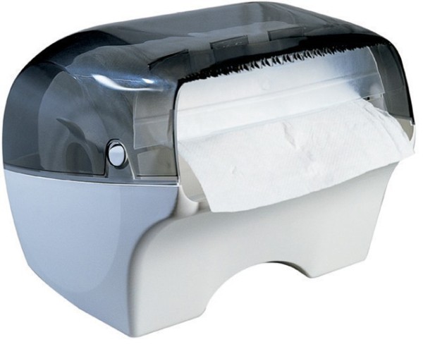 Marplast papertowel dispenser Bobinotto MP668 in white/transparent for wall mount Marplast S.p.A.  Bobinotto