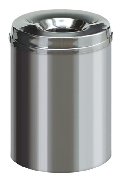 Self extinguishing waste paper bin s/s 15 litres   VB 101504