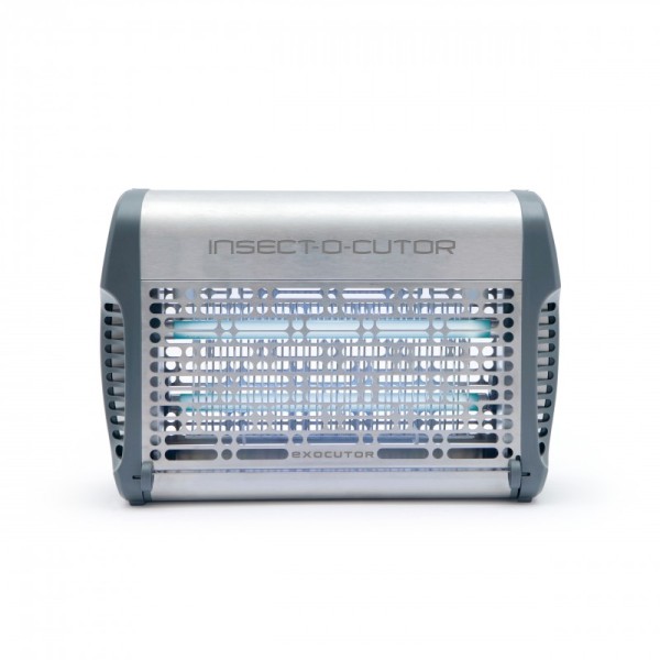 Exocutor Insect Killer with 16 watts available in modern stainless steel or white metal Insect-o-cutor EX16W,EX16S