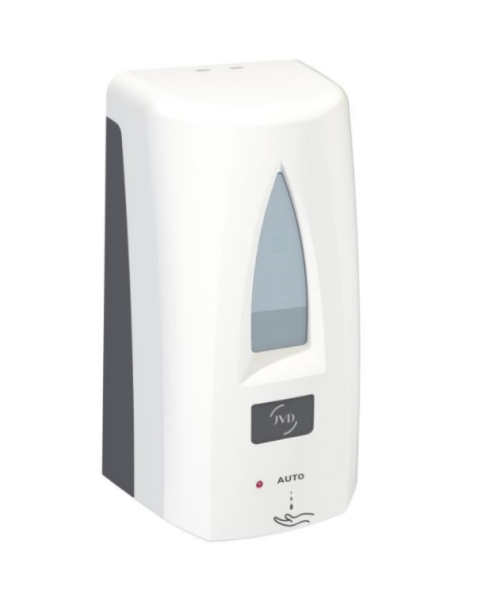 Soap dispenser operated with a sensor including a viewing window and a control lamp